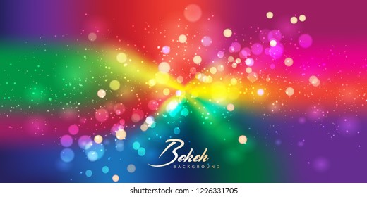 Abstract Light Bokeh Background. Vector Illustration.