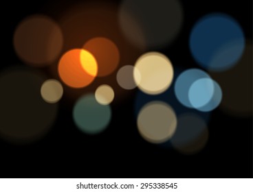 Abstract Light Bokeh Background, Vector Illustration