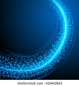 Abstract Light Bokeh Background Vector Illustration. Magic Defocused Glitter Sparkles. Good for promotion materials, Brochures, Banners. Abstract Backdrop.