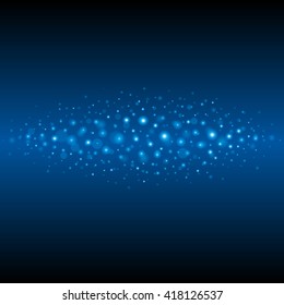 Abstract Light Bokeh Background Vector Illustration. Magic Defocused Glitter Sparkles.