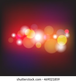Abstract Light Bokeh Background, Vector Illustration
