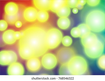 Abstract light bokeh green circles
