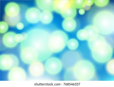 Abstract light bokeh green circles