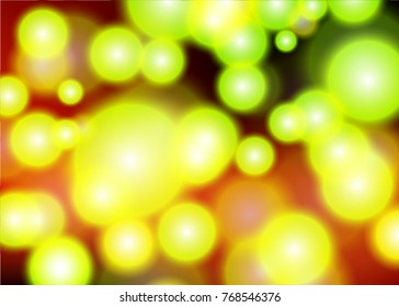 Abstract light bokeh green circles