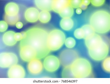 Abstract light bokeh green circles