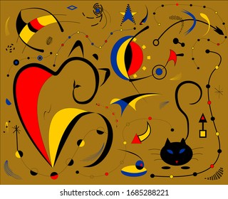 Abstract light brown background ,surrealism art style