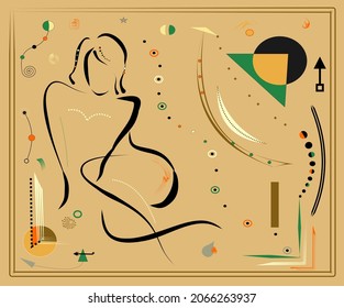 Abstract light brown background ,surrealism art style