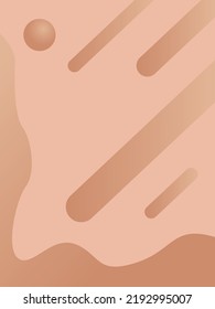 Abstrakte hellbraune Farbverlauf-Flüssigkeit plus Formmaterial, Vektorhintergrund