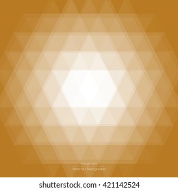 Abstract light brown triangle background. Geometric ornament. Vector illustration.