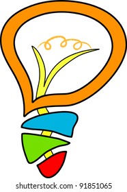 abstract light bulb