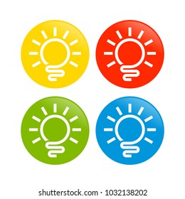 Abstract Light Bulb Circle Icon