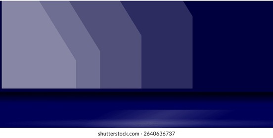 Abstract light bulb flickering in a 3D empty office corridor with an architectural design concept