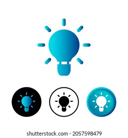 Abstract Light Bulb Icon Illustration