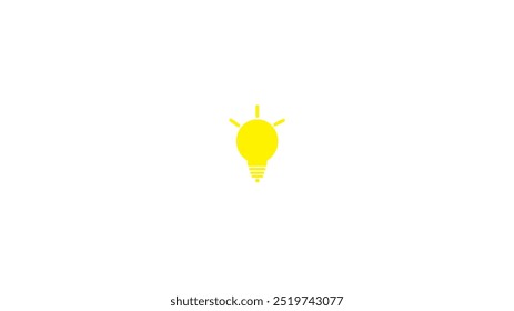 Abstract light bulb icon vector on white background.
