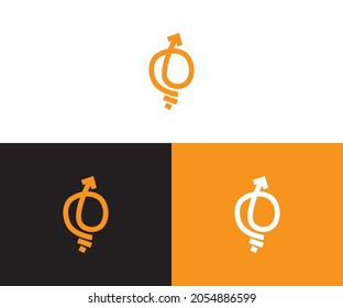 abstract light bulb idea logo