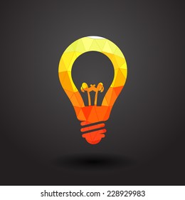 Ilustración de la bombilla de luz abstracta