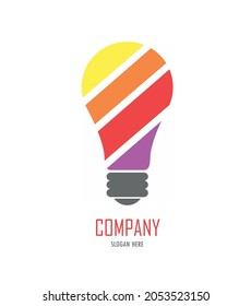 Abstract Light Bulb Logo Design Vector. Energy Logo