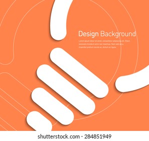 Abstract light bulb symbol background for business design, technology, presentation, communication, idea, advertisement. Flat design style