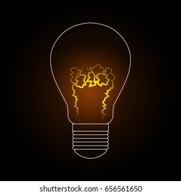abstract light bulb vector style