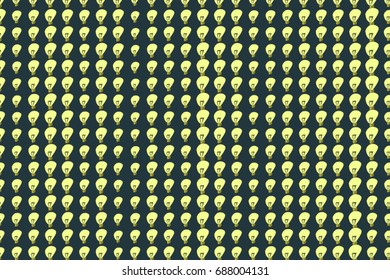 Abstract light bulbs illustrations background pattern. Idea conceptual. Vector graphic.