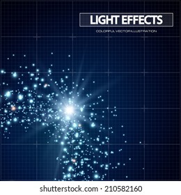 Abstract light burst background.  Vector illustration