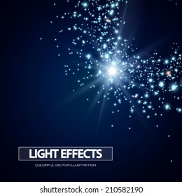 Abstract light burst background.  Vector illustration