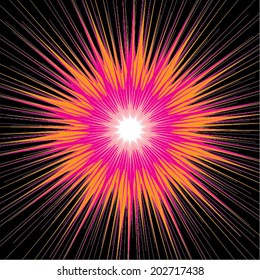 Abstract light burst effect