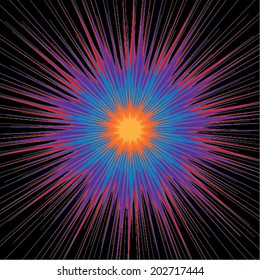 Abstract light burst effect