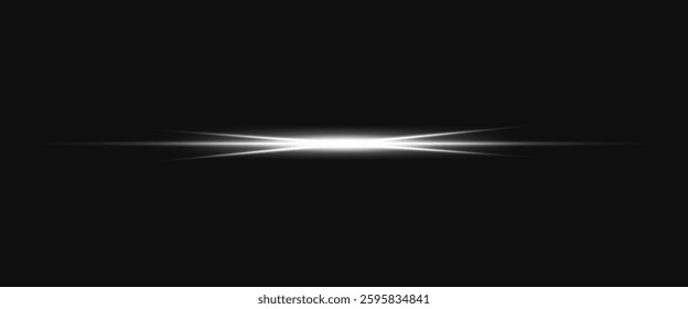 Abstract light burst on black background. Bright light burst creates a striking effect. Light burst emphasizes contrast and adds dynamic energy to the design. Light effect vector.