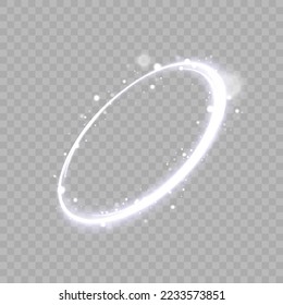 Abstract light circle swirl neon lighting effect, spiral light lines. Beautiful round galaxy. Abstract ring background.