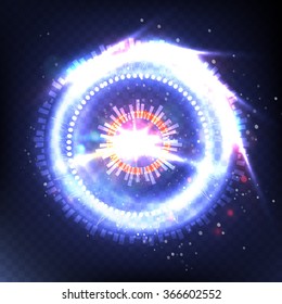 Abstract light circles background. Vector illustration.
