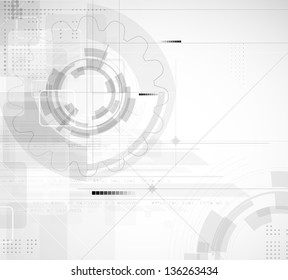 Abstract Light Circuit Gear High Technology Business Background