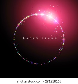 Abstract light, circular, vector illustration