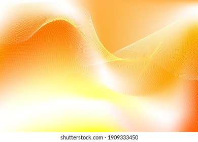 Abstract light color background picture Thin waves, light yellow, orange