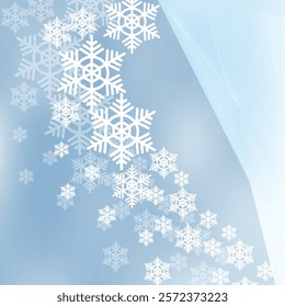 Abstract Light Color Christmas Snowflakes Background