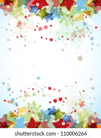 abstract light color stars vector background