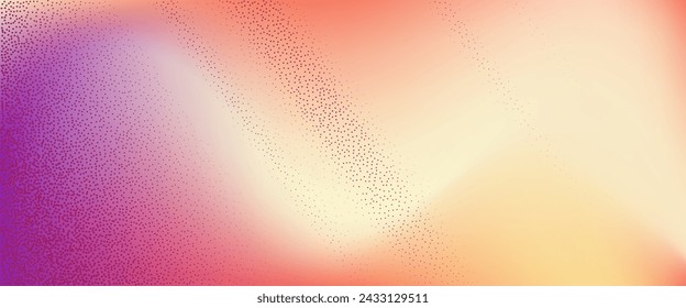 Abstract light colorful background with grainy texture. Dots halftone pattern