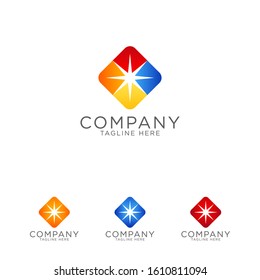 abstract light colorful logo template
