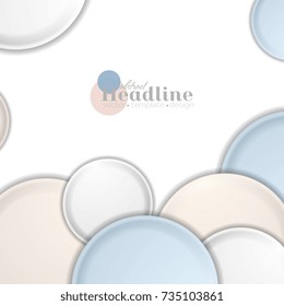 Abstract light colors circles vector modern corporate background