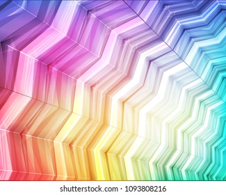 Abstract light, colors, hexagon background