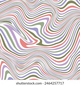 Abstract light colors waves. Psychedelic wavy lines.marble texture wallpaper graphic design.liquid marble Pattern for creating Wavy Swirl Seamless Pattern Groovy Background.