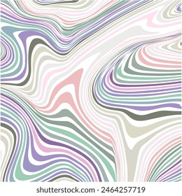 Abstract light colors waves. Psychedelic wavy lines.marble texture wallpaper graphic design.liquid marble Pattern for creating Wavy Swirl Seamless Pattern Groovy Background.