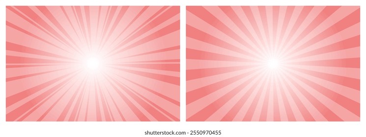 Abstract Light Coral Red Sunburst background. Editable Sunburst background, Sunburst, Sunbeam