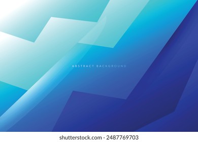 Abstract light and dark blue color gradient background. Modern minimalistic vector and geometric design template