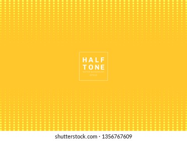 Abstract of light dot pattern halftone design concept yellow background with space fot text. Decoration website layout header and footers and brochure, poster, banner web, card, etc. Vector