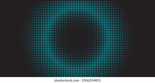 Abstract Light Dots Background - Blue Circle Wave Display LED Defocused