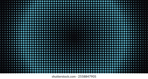 Abstract Light Dots Background - Blue Circle Wave Display LED Defocused