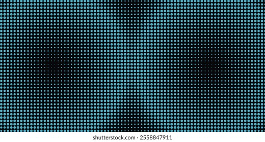 Abstract Light Dots Background - Blue Circle Wave Display LED Defocused