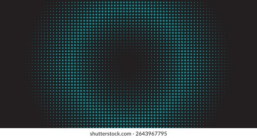 Abstract Light Dots Background - Blue Circle Wave Display LED Defocused