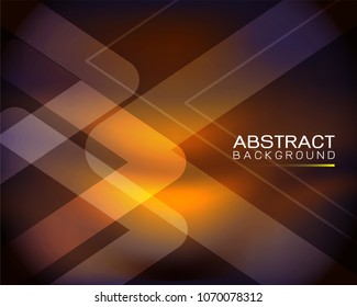 Abstract light effect glowing line, shiny lights. Digital techno futuristic background, vector illustration